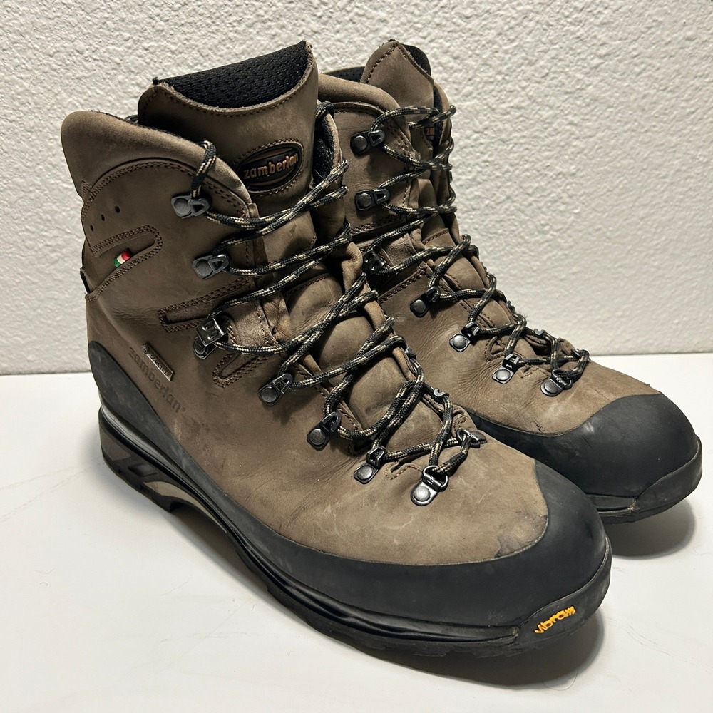 Zamberlan 996 Vioz GTX Brown Leather Hiking Boots Gore-Tex Vibram Made in Italy